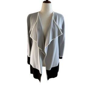 White House Black Market | Black&Gray Colorblock Cardigan | M | Very Good Cond